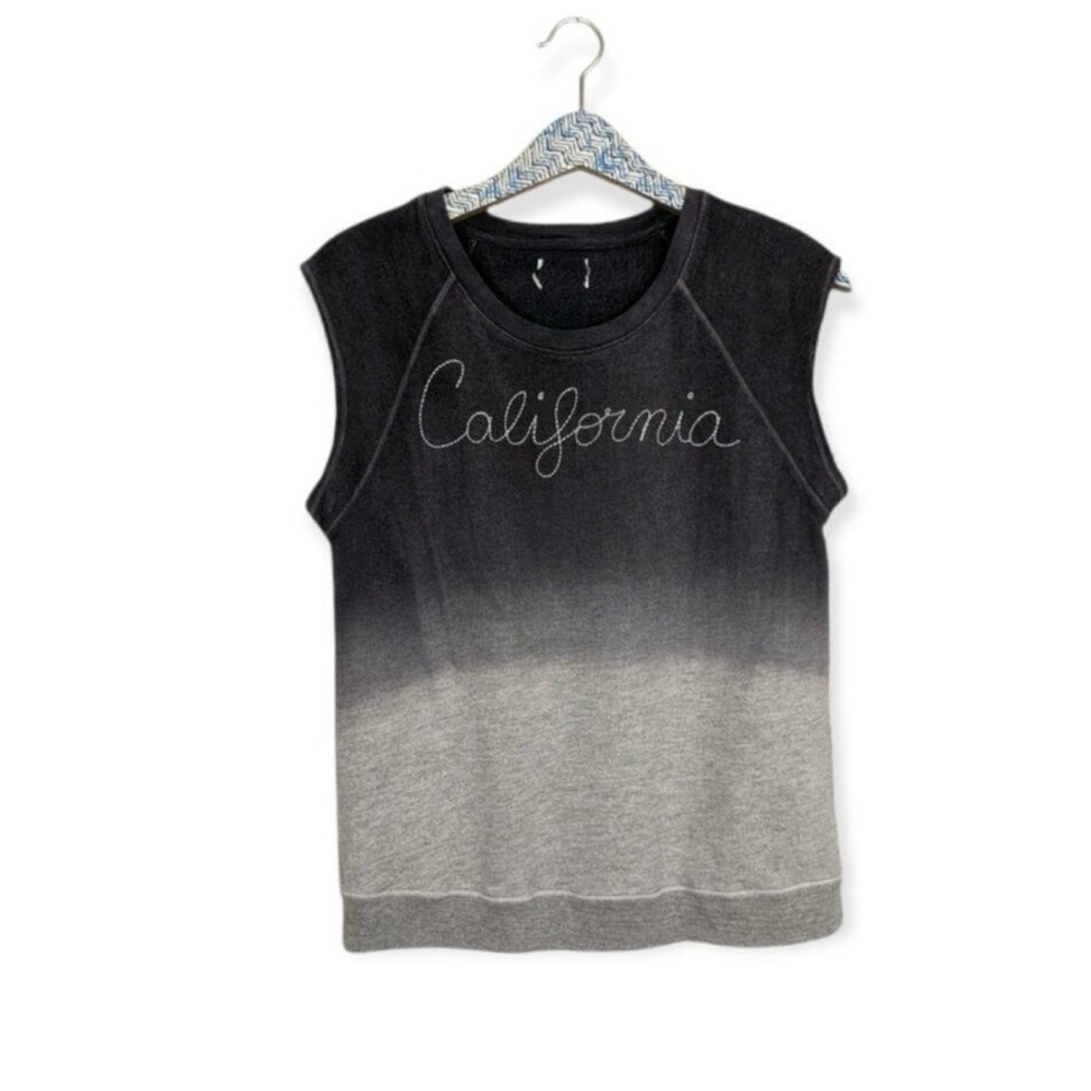 Sundry California Stitched Grey Ombre Muscle Sweatshirt Tank